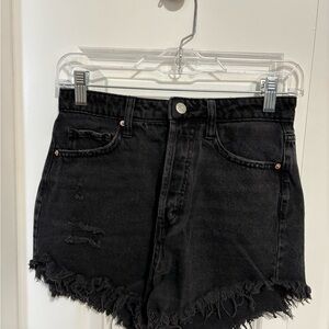Black Denim Women's Shorts